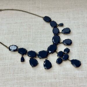 J.Crew Elegant Navy Blue Statement Necklace